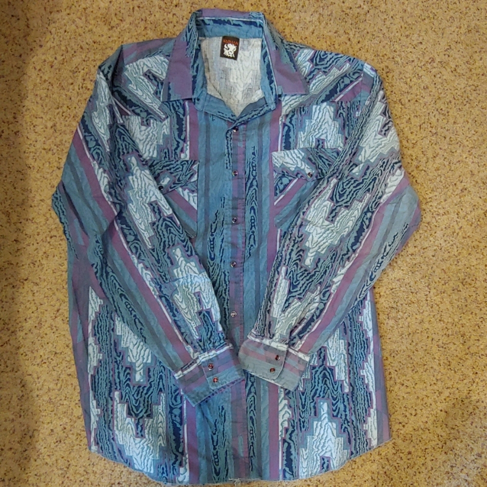 Karman Vintage Western Snap Shirt